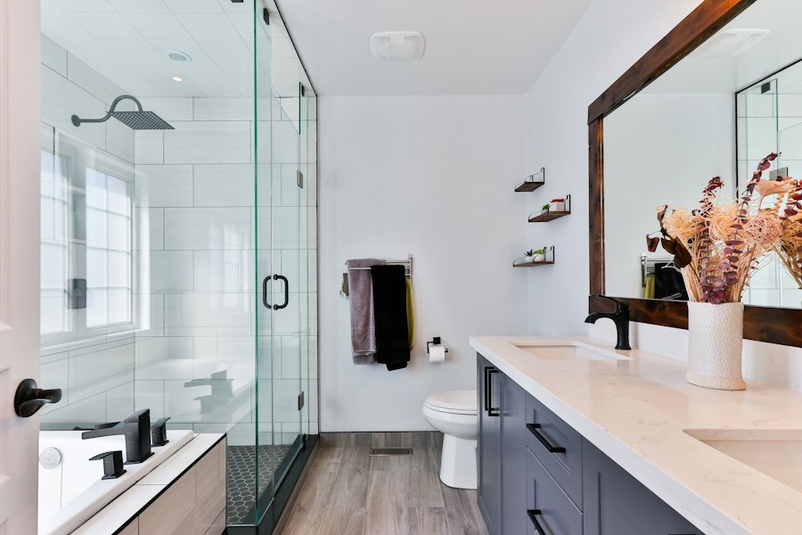Clean modern bathroom